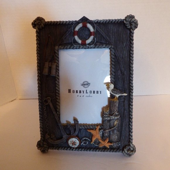 Hobby Lobby Accents Nautical Theme Picture Frame For 4x6 Picture